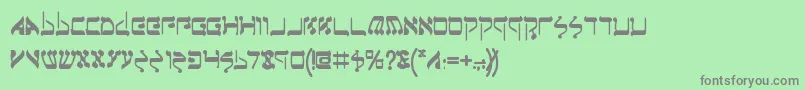 フォントJerusalemBold – 緑の背景に灰色の文字