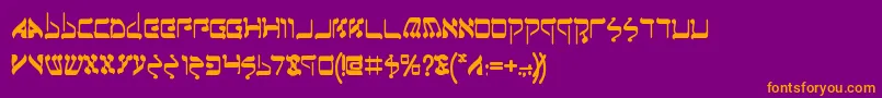 JerusalemBold Font – Orange Fonts on Purple Background