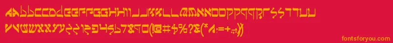 JerusalemBold Font – Orange Fonts on Red Background