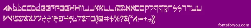 Fonte JerusalemBold – fontes rosa em um fundo violeta