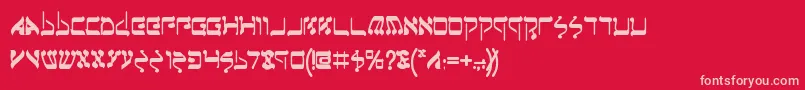 JerusalemBold Font – Pink Fonts on Red Background