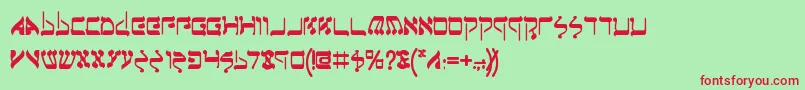 JerusalemBold Font – Red Fonts on Green Background