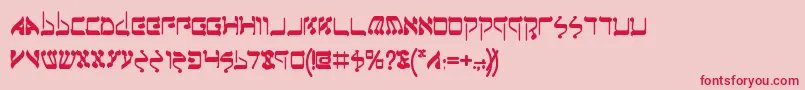 JerusalemBold Font – Red Fonts on Pink Background