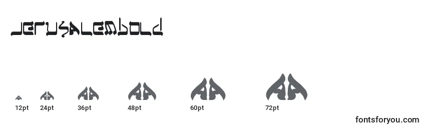 JerusalemBold Font Sizes