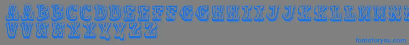 Vtkscolagem-Schriftart – Blaue Schriften auf grauem Hintergrund