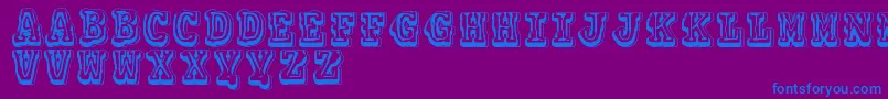 Vtkscolagem Font – Blue Fonts on Purple Background