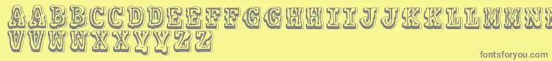 Vtkscolagem Font – Gray Fonts on Yellow Background