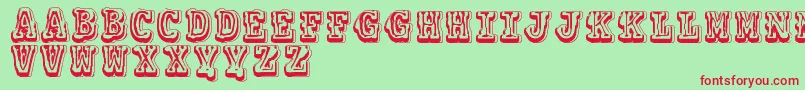 Vtkscolagem Font – Red Fonts on Green Background