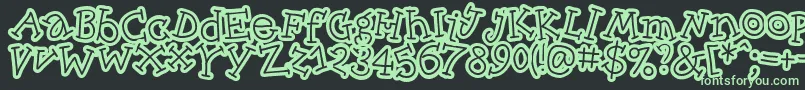 Skinnycapkick Font – Green Fonts on Black Background