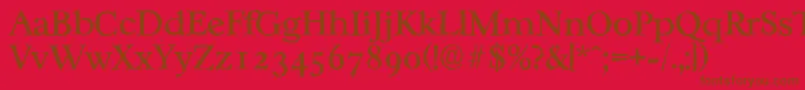 CasablancaantiqueRegular Font – Brown Fonts on Red Background