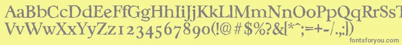CasablancaantiqueRegular Font – Gray Fonts on Yellow Background