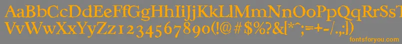CasablancaantiqueRegular Font – Orange Fonts on Gray Background
