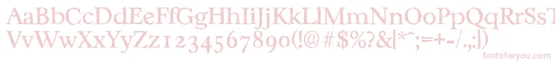 フォントCasablancaantiqueRegular – 白い背景にピンクのフォント