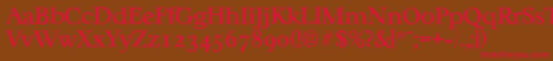 CasablancaantiqueRegular Font – Red Fonts on Brown Background