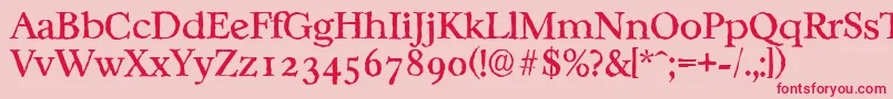 CasablancaantiqueRegular Font – Red Fonts on Pink Background
