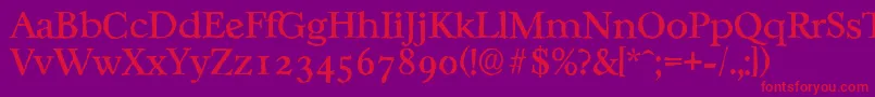 CasablancaantiqueRegular Font – Red Fonts on Purple Background