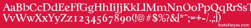 CasablancaantiqueRegular Font – White Fonts on Red Background