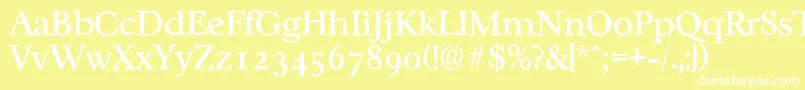 CasablancaantiqueRegular Font – White Fonts on Yellow Background