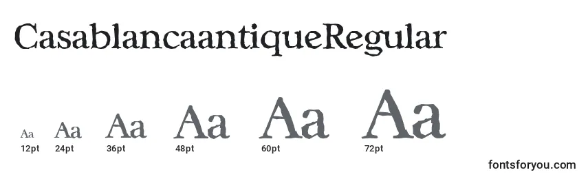 CasablancaantiqueRegular Font Sizes