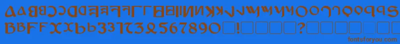 More about AnayankaBold Font AnayankaBold Font – Brown Fonts on Blue Background