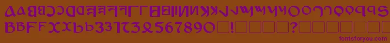 Шрифт AnayankaBold – фиолетовые шрифты на коричневом фоне