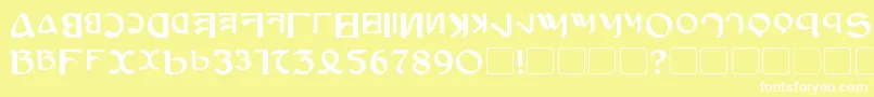 フォントAnayankaBold – 黄色い背景に白い文字