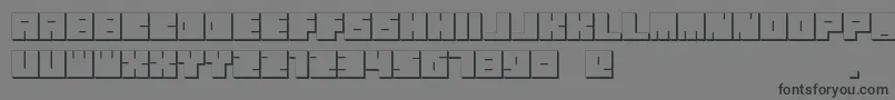 フォントOkiExtrude – 黒い文字の灰色の背景