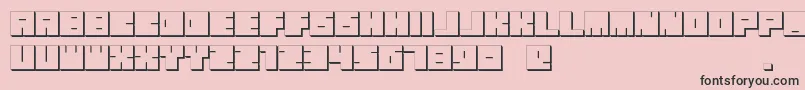 OkiExtrude Font – Black Fonts on Pink Background
