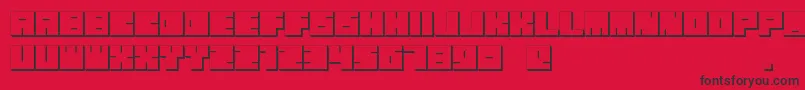 Шрифт OkiExtrude – чёрные шрифты на красном фоне
