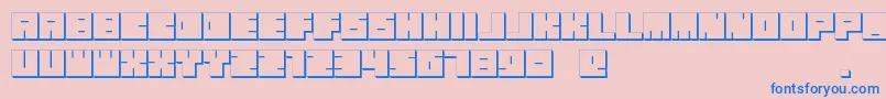OkiExtrude Font – Blue Fonts on Pink Background