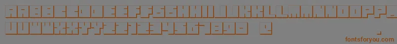 OkiExtrude-fontti – ruskeat fontit harmaalla taustalla