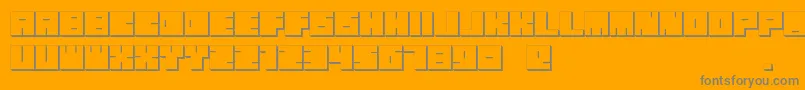 OkiExtrude Font – Gray Fonts on Orange Background