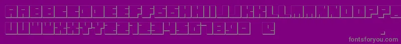 OkiExtrude-Schriftart – Graue Schriften auf violettem Hintergrund