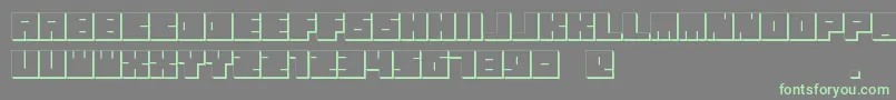 fuente OkiExtrude – Fuentes Verdes Sobre Fondo Gris