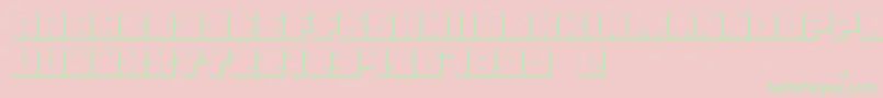 OkiExtrude Font – Green Fonts on Pink Background