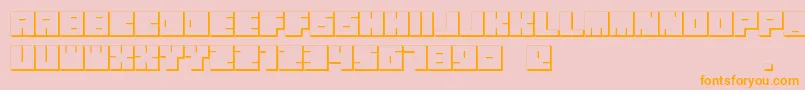 OkiExtrude Font – Orange Fonts on Pink Background