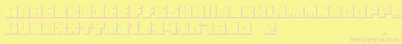 OkiExtrude Font – Pink Fonts on Yellow Background