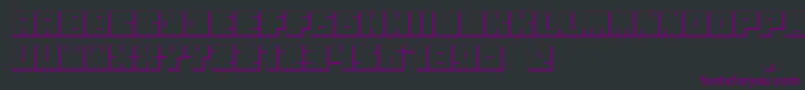Police OkiExtrude – polices violettes sur fond noir