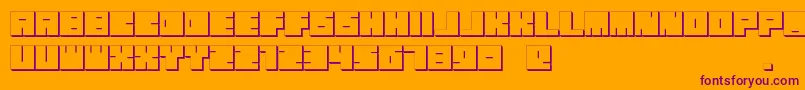 Police OkiExtrude – polices violettes sur fond orange