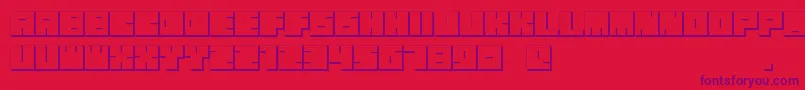 Police OkiExtrude – polices violettes sur fond rouge