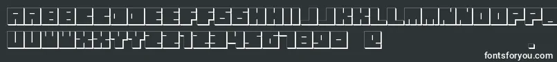 Fonte OkiExtrude – fontes brancas em um fundo preto
