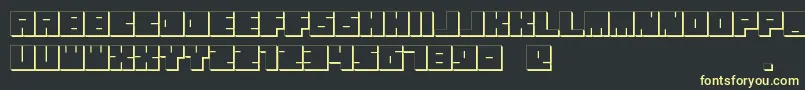 Шрифт OkiExtrude – жёлтые шрифты на чёрном фоне