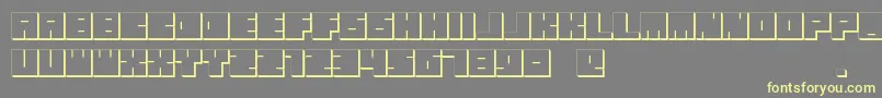 Шрифт OkiExtrude – жёлтые шрифты на сером фоне