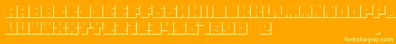 OkiExtrude Font – Yellow Fonts on Orange Background