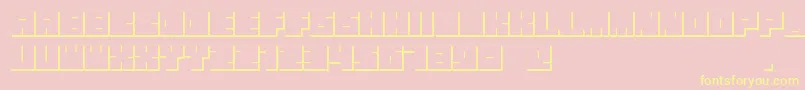 OkiExtrude Font – Yellow Fonts on Pink Background