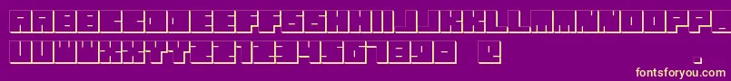 OkiExtrude Font – Yellow Fonts on Purple Background