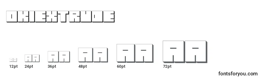 OkiExtrude Font Sizes