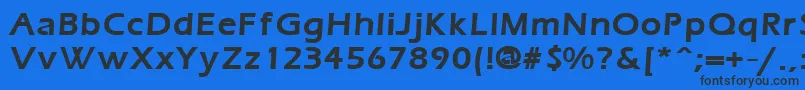 Шрифт ErgoemildBold – чёрные шрифты на синем фоне