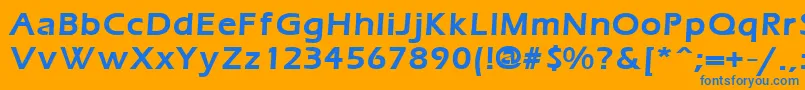 ErgoemildBold Font – Blue Fonts on Orange Background
