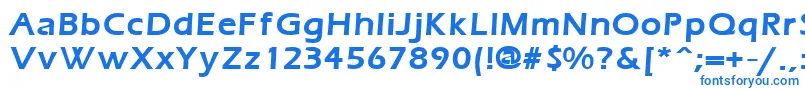 フォントErgoemildBold – 白い背景に青い文字